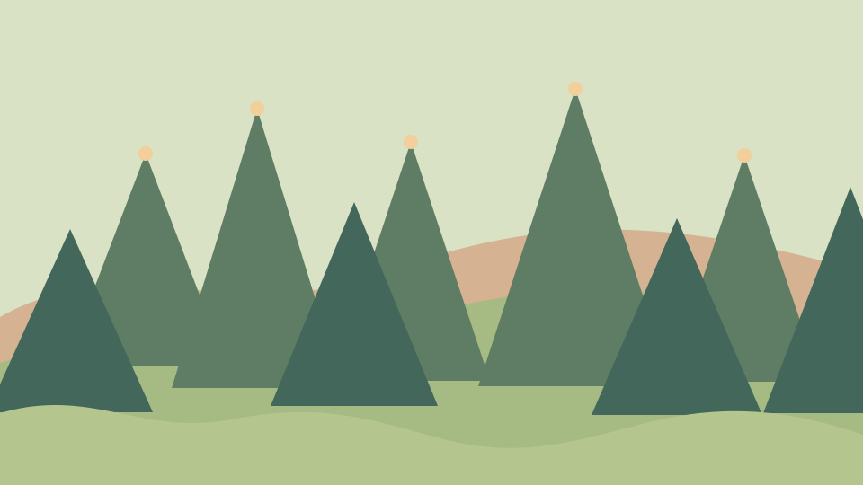 Illustration of a stylized forest